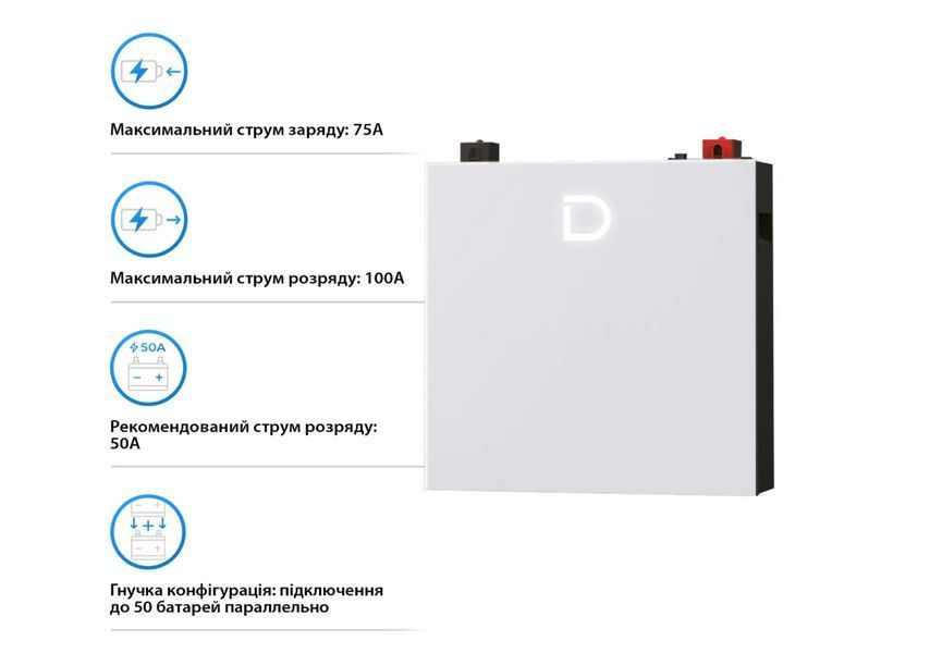 Акумулятор LiFePO4 Dyness DL5.0C (51.2В, 100Аг, 5.12 кВт&middot;год) Dyness DL5.0C фото